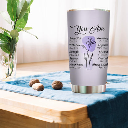 Christian Gifts for Women Faith - Christian Tumblers for Mothers Day Bible Gift - Christian Tumbler Religious Gifts Spiritual Encouragement Inspirational Gift for Women Stainless Steel Tumbler 20oz