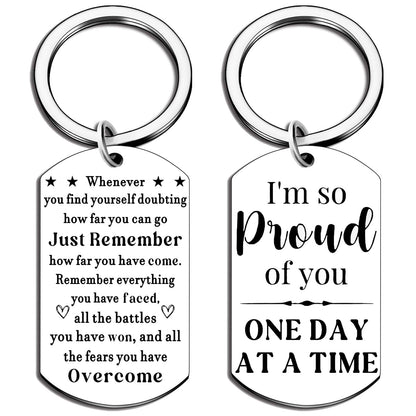 Sober Gifts Keychain Na Recovery Sobriety Gifts For Men Women Proud Of You Gifts Recovery I'm So Proud Of You