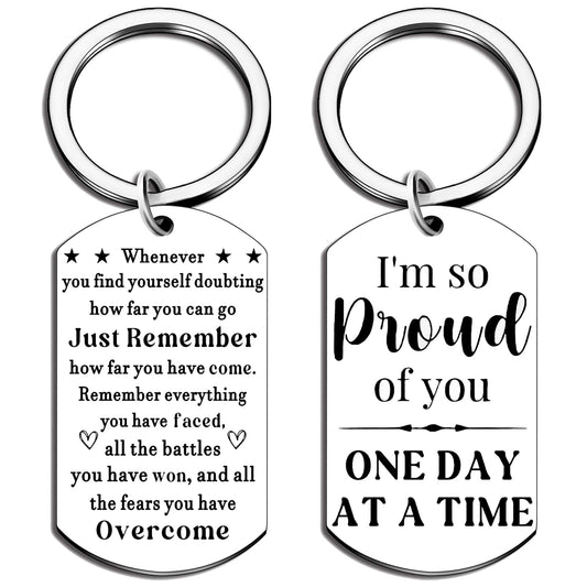 Sober Gifts Keychain Na Recovery Sobriety Gifts For Men Women Proud Of You Gifts Recovery I'm So Proud Of You