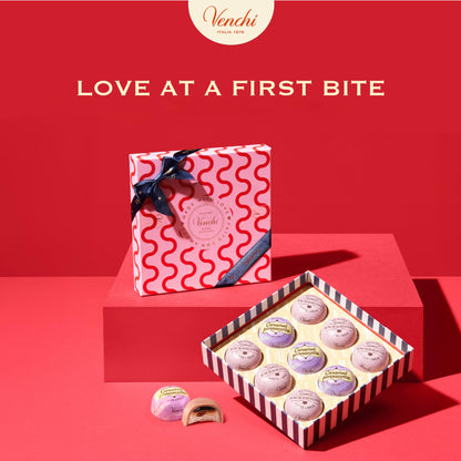 Venchi - Giftbox with 9 Milk Chocolate BacioDiDama and Caramel Pannacotta Pralines, 5.5 Oz, Gluten-Free, No Artificial Colours and Preservatives, Mother's Day Gift Idea