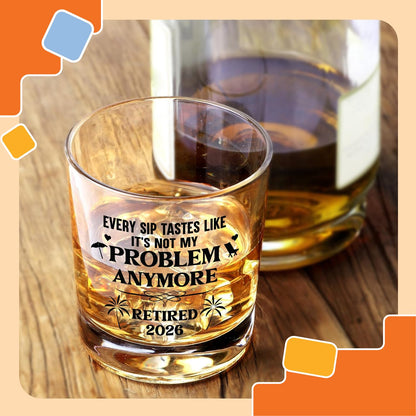 NewEleven Retirement Gifts For Men 2026 - Coworker Leaving, Goodbye Gift, Farewell Gifts For Coworkers, Friends, Dad, Grandpa - Retirement Gift For Men From Friend, Family, Colleague - Whiskey Glass