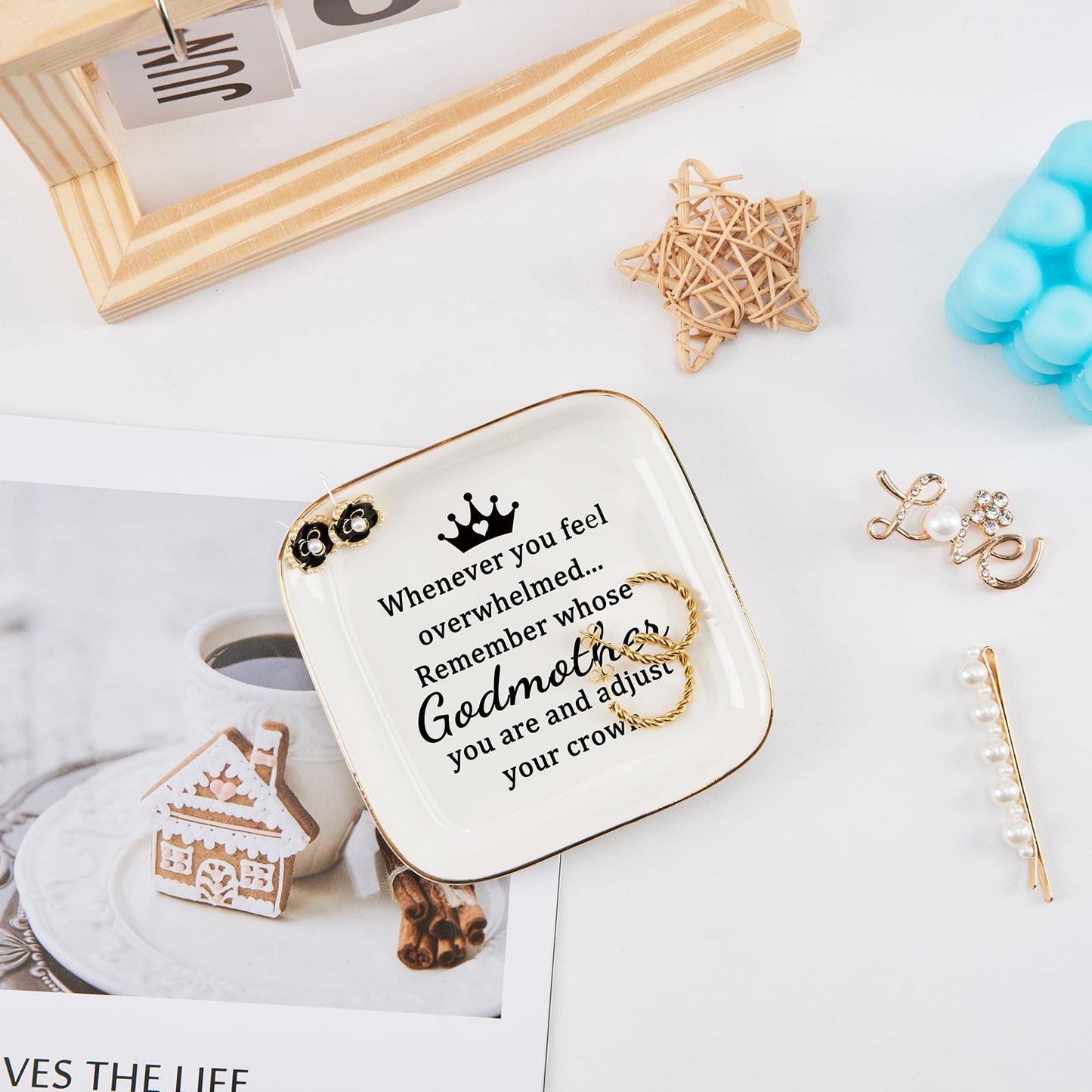 Godmother Gifts from Godchild, ...Remember Whose Godmother You Are... Gifts for Godmother Jewelry Dish Tray, Godmother Proposal Gift for Godmother Birthday Christmas Mothers Day