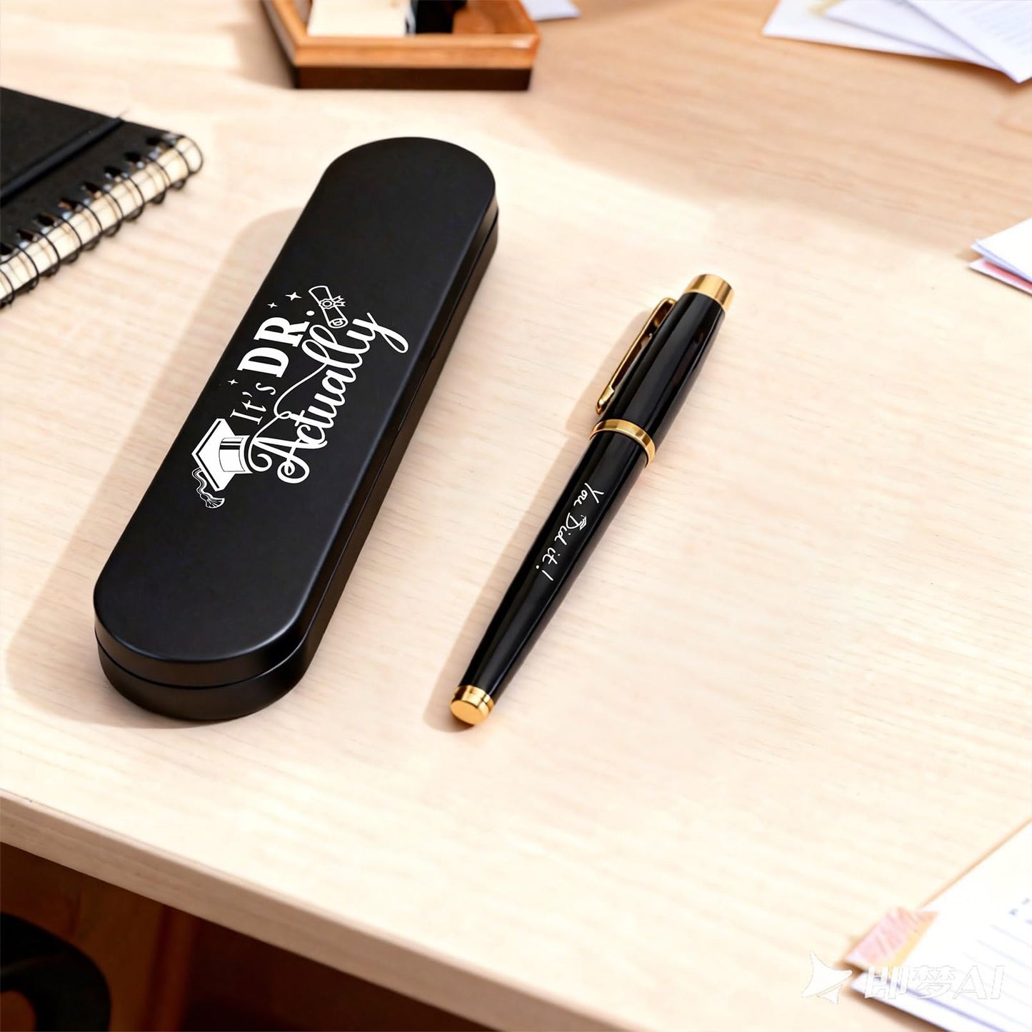 PhD Graduation Gifts - “It’s Dr. Actually” Graduation Gel Pen & Case - Doctorate Graduation Gift for PhD - Class of 2026 Dr. Gift for Men Women