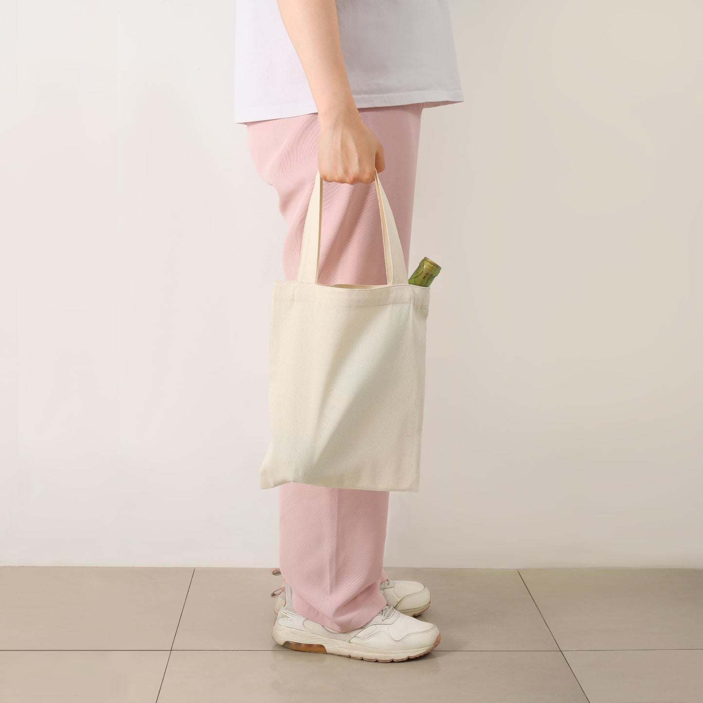 Phicorn Small Canvas Tote Bags, 9" x 11" Reusable Cotton Mini Totes for DIY Crafts, Party Favors and Daily Essentials