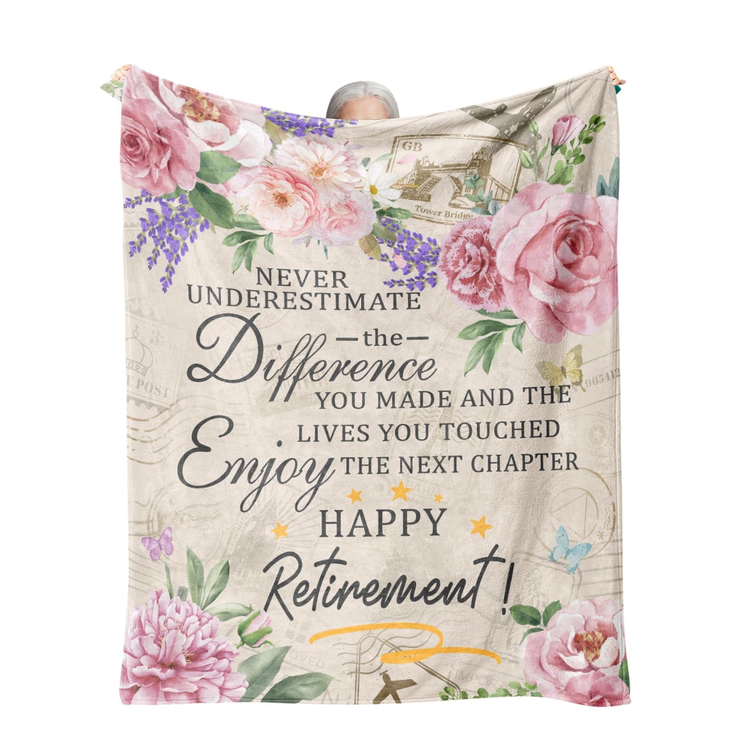 Retirement Gift for Woman, Retirement Blanket for Women/Men 2026, Farewell Gifts for Coworkers, Going Away Goodbye Present for Mom Teacher Nurse Throws Blankets 60"x50"