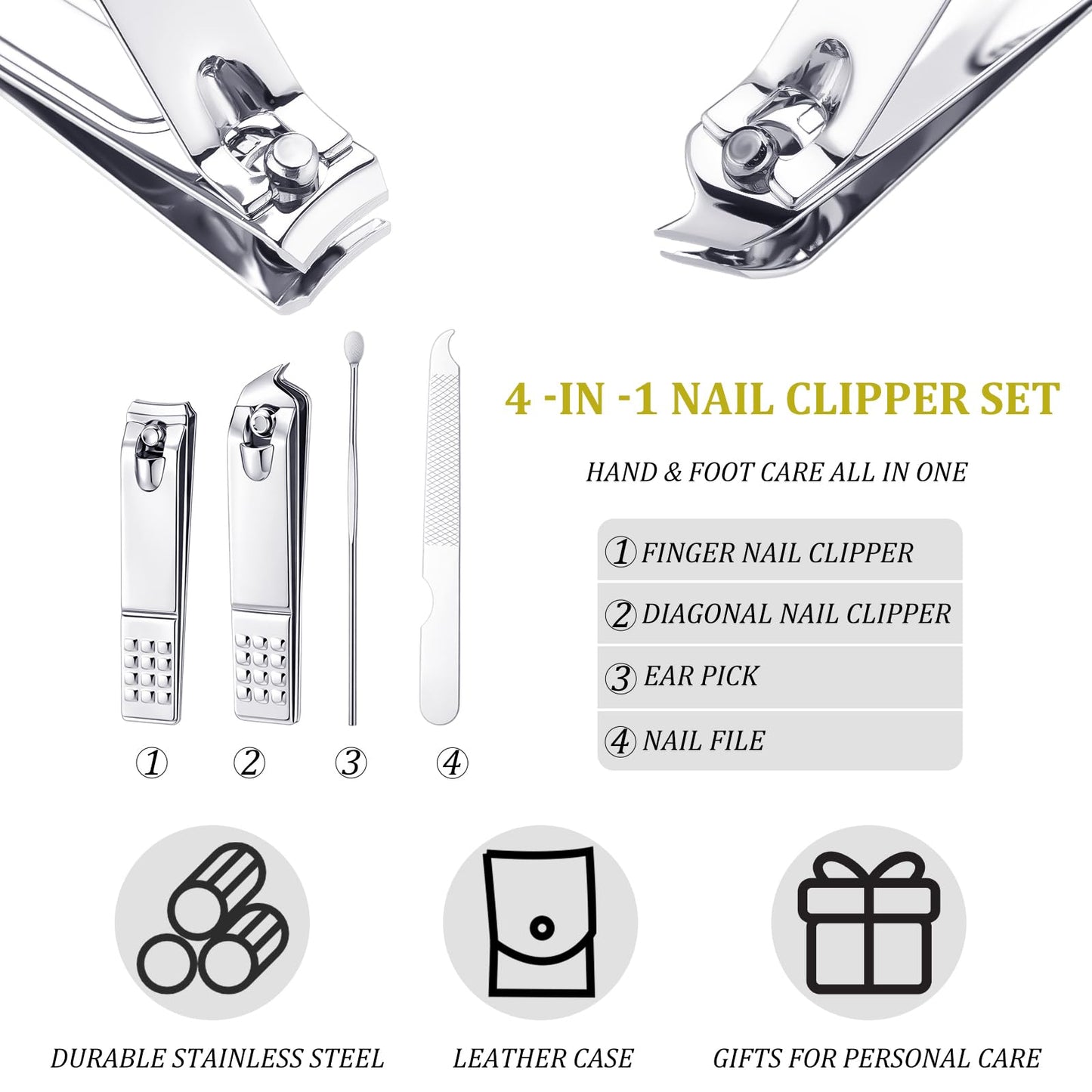 24 Set Man of God Gifts Bulk Christian Manicure Set Mini Nail Clippers Travel Grooming Nail Kit Professional Stainless Steel Pedicure Tools with Bags Cards Father Day Gifts for Men Church