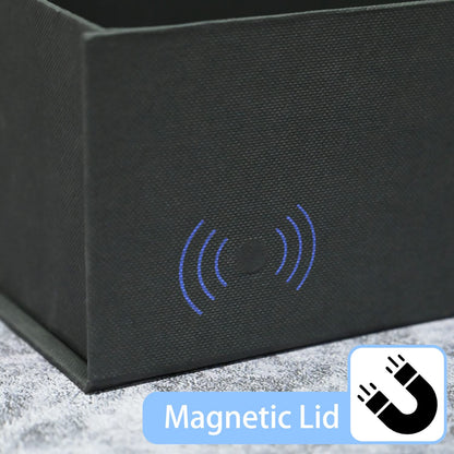 LIFELUM Gift Box 13.5''x10''x4'' Large Gifts Box with Magnetic Lids Black Gift Boxes for Father's Day graduation gifts Contains Card, Ribbon, Filler