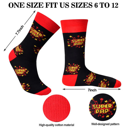 Fathers Day Dad Gifts from Daughter Son Kids Wife: Birthday Gifts for Him Husband Dad Christmas Stocking Stuffers for Men,Funny Socks Gift
