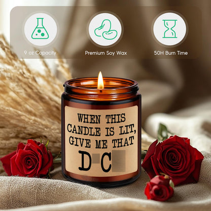 GSPY Scented Candle - Cute Gifts for Boyfriend, Bachelorette Gifts for Bride - Funny Fathers Day, Anniversary, Birthday, 5 Senses Ideas for Him, Boyfriend, Husband, Men, Fiance, Couples, Women, Her