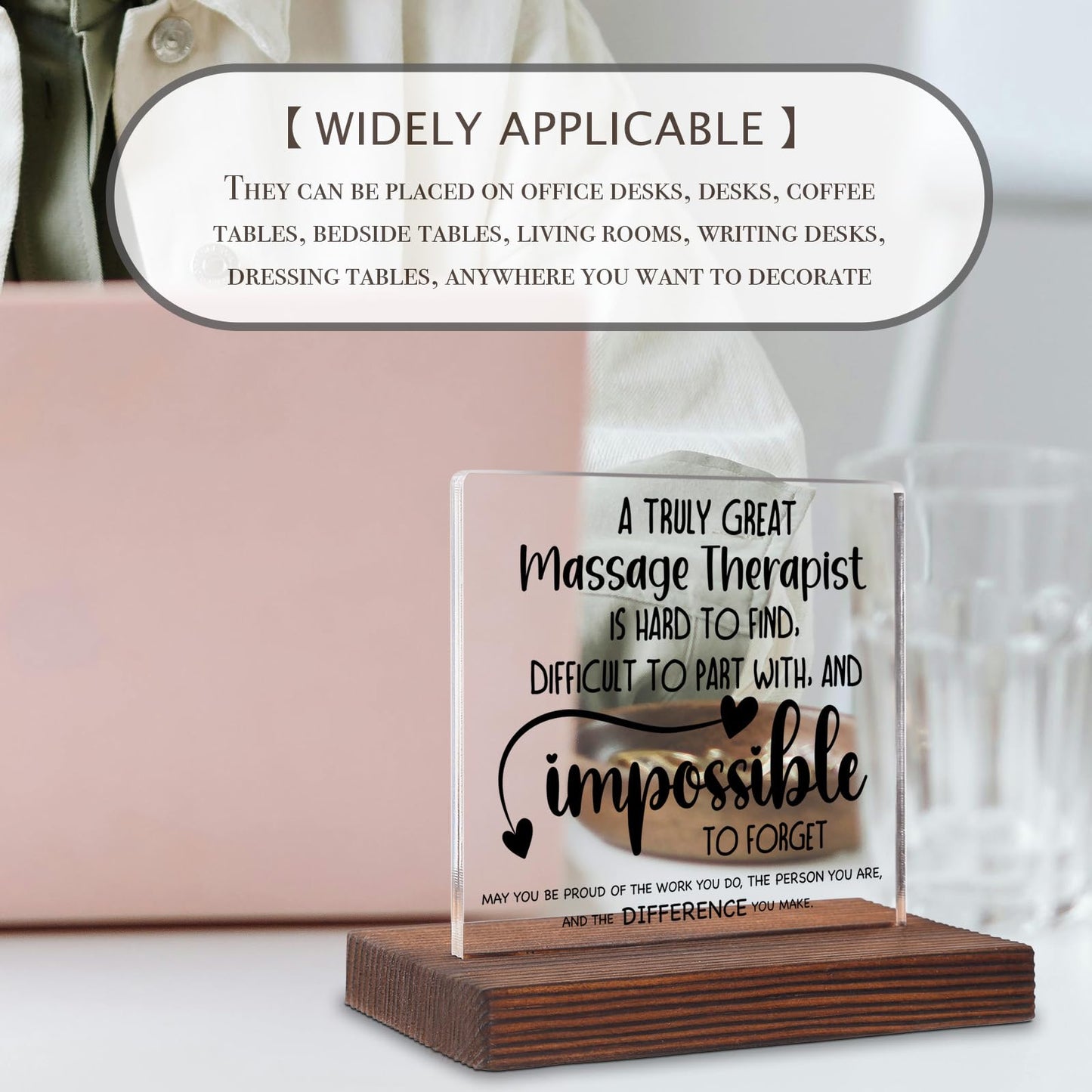 Massage Therapist Office Decor, Massage Therapy Gifts for Women Men Appreciation Thank You Gifts Decorative Signs Plaques ABC93