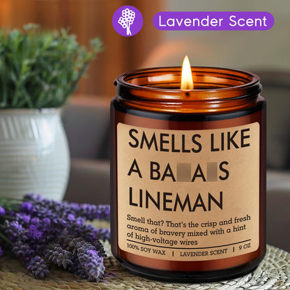 Fairy's Gift Candle Gifts for Lineman Workers Men, Electrical Lineman Gifts for Men Boyfriend Husband Dad, Cool Linemen Stuff Accessories, Linemen Appreciation Day, Funny Bday Presents for Lineworker