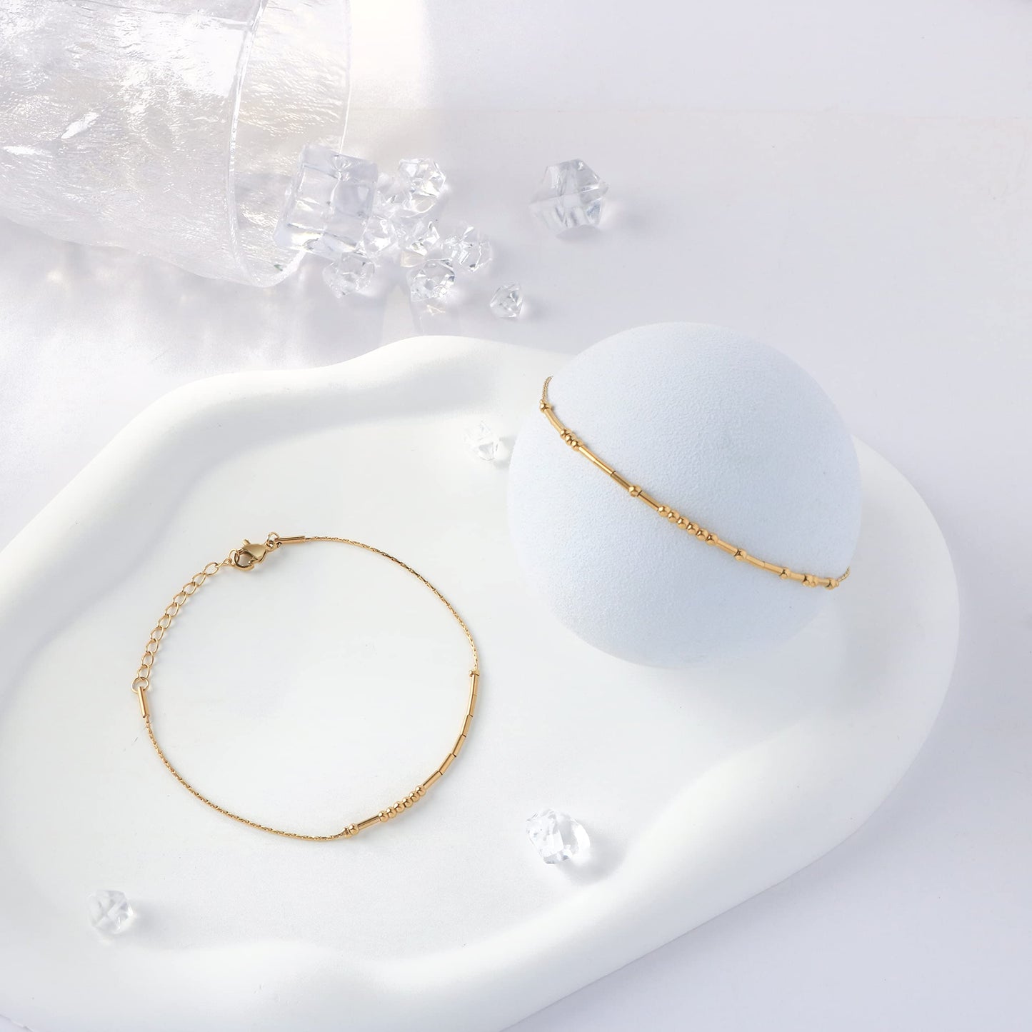 JoycuFF Inspirational 𝗠𝗼𝗿𝘀𝗲 𝗖𝗼𝗱𝗲 𝗕𝗿𝗮𝗰𝗲𝗹𝗲𝘁𝘀 𝗳𝗼𝗿 𝗪𝗼𝗺𝗲𝗻 Gold Silver Stainless Steel Beads Bracelets Encouragement Birthday Gifts for Her Daughter Sister Mom Best Friend