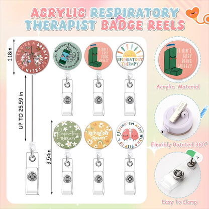 Yexiya 15 Set 2026 Nures Week Gift Bulk Respiratory Lung Inhaler Sign Ballpoint Pen with Badge Reels Appreciation Card Thank You Gift for Respiratory Therapist Nurse Teacher Medical Student