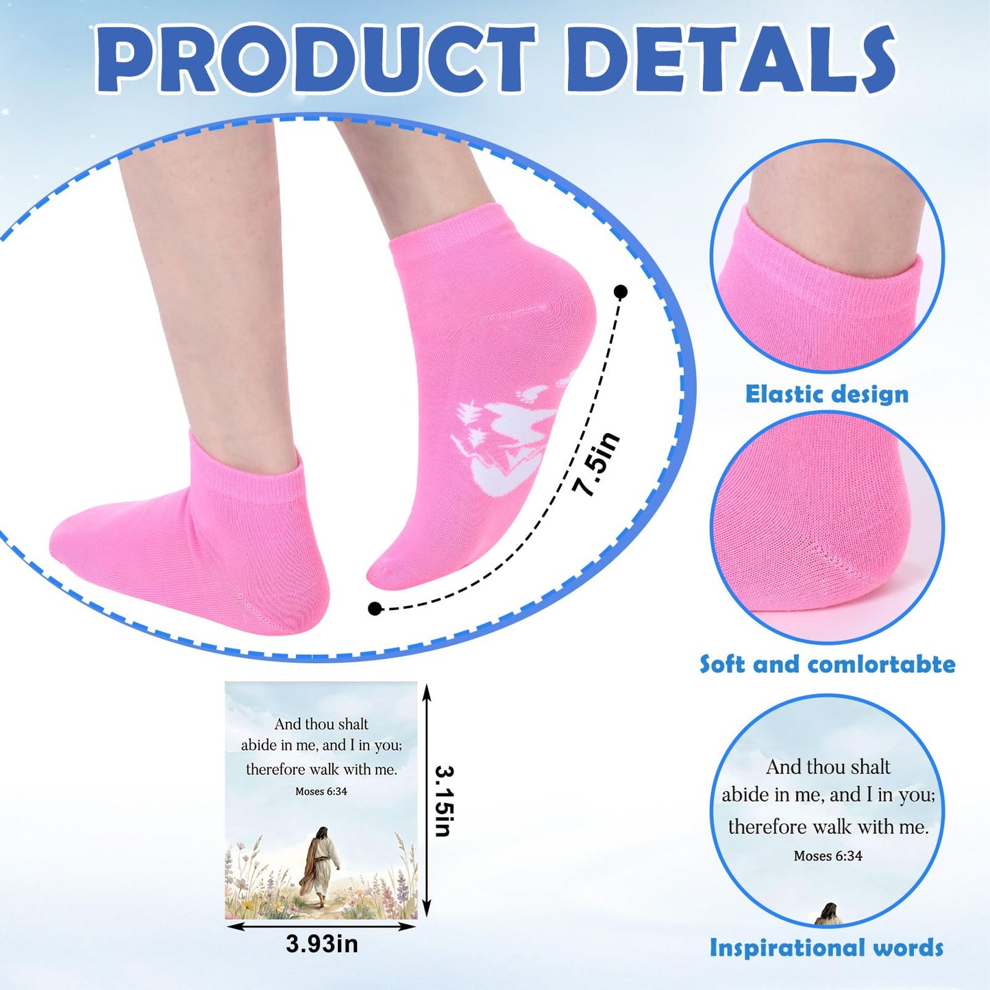Janmercy Lds Sock Bulk Mormon Walk Me Christian 2026 Yw Theme Gift Set for Church Youth Groups Sister Missionary Young Women