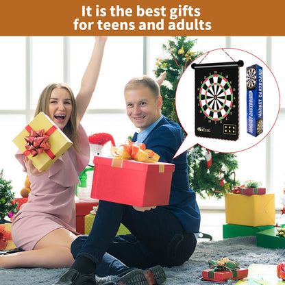 Gitus Magnetic Dart Board Indoor Outdoor Games for Kids with 12 Darts, Gifts for Teenage Boys Teen Boys Gifts Ideas Toys Gifts for 8 9 10 11 12 13 Year Old Boy Game Room Decor