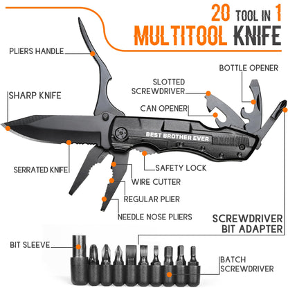Gifts for Brother,”BEST BROTHER EVER”Multitool Knife,Brother Christmas Gifts,Birthday Gifts Ideas for Brother,Brother Gifts from Sister,Gifts for Brother Gadget,Best Brother Gifts