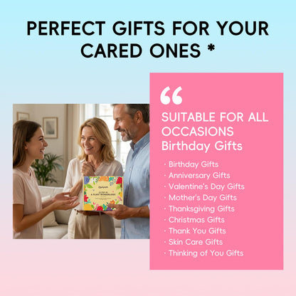 QUIYUM Fruit Skincare Gift Set - 10-in-1 Glow Routine + Cute Accessories, Hydrate, Glow, Strengthen Skin Barrier, All Skin Types, Ideal Gift for Teens Girls Women