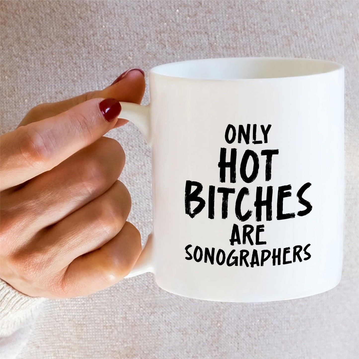 Retreez Funny Sonographer Mug - 11 Oz Ceramic Coffee Cup - Humorous Sonography Gift for Women Sonographers, Ultrasound Techs - Appreciation, Graduation, Birthday Gift for Her