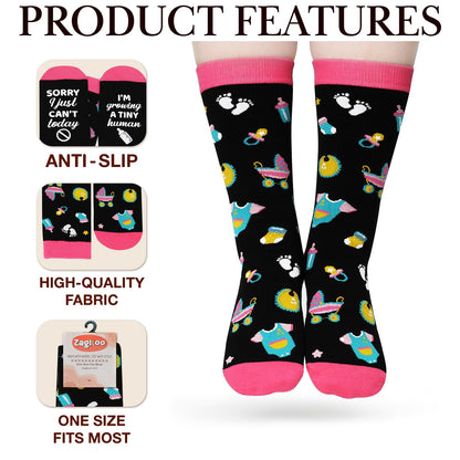 ZAGKOO First Fathers Day New Dad Gifts - Soon to Be, 1st Time Dad Sock - Expecting Gifts for First Time Mom, Pregnant Women