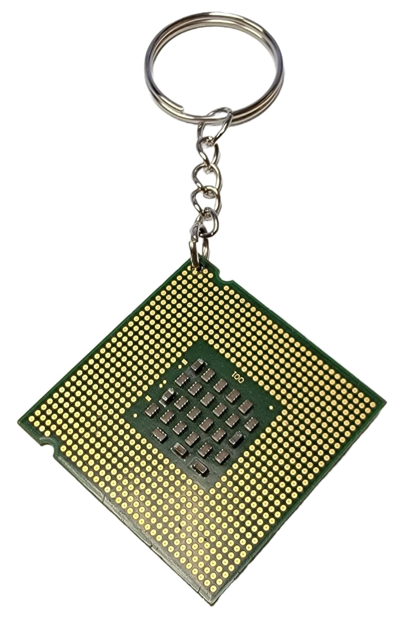 The Ultimate Geek Accessory - Recycled CPU Processor Keychain Made from Reclaimed Computer Parts