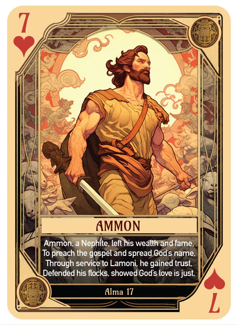 Book of Mormon Character Playing Cards - Features 54 Iconic Book of Mormon Characters with Beautiful Artwork and Poetry