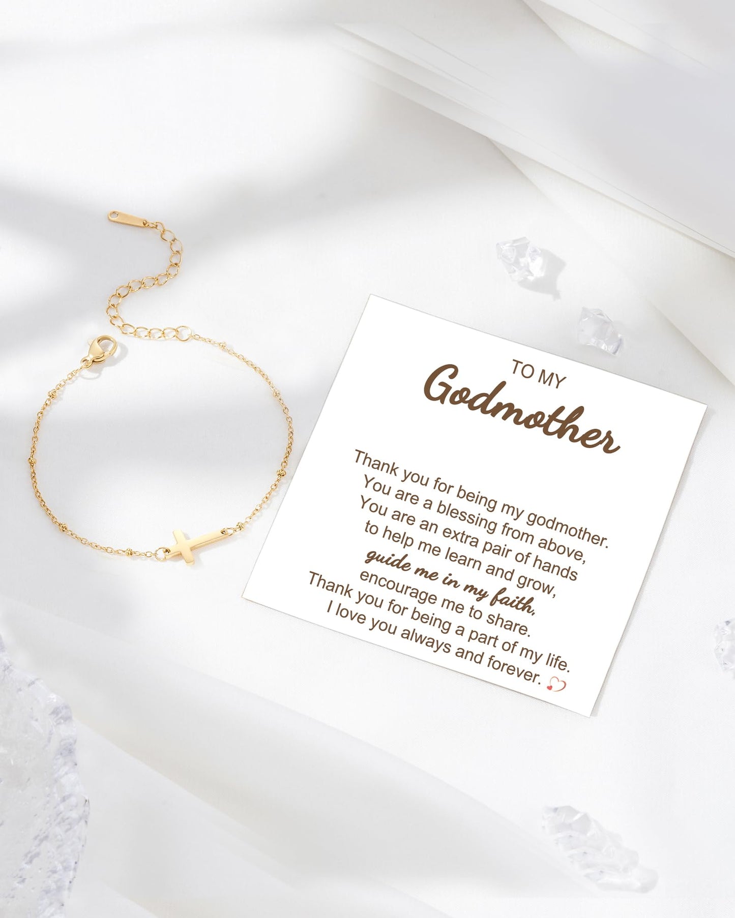 Tarsus Cross Bracelet for Women, Christian Gifts for Women, Religious Gifts Adjustable Dainty Cross Bracelet, Easter, Mother's Day, Christmas, Birthday