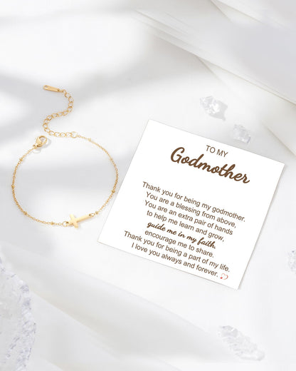 Tarsus Cross Bracelet for Women, Christian Gifts for Women, Religious Gifts Adjustable Dainty Cross Bracelet, Easter, Mother's Day, Christmas, Birthday