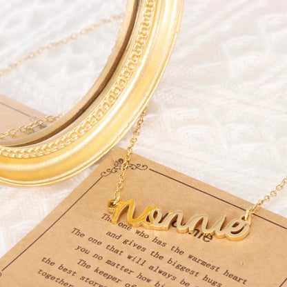 HUTIMY Nonnie Birthday Gifts for Grandma Women from Grandkids Items Personalized Best Nonnie Necklace
