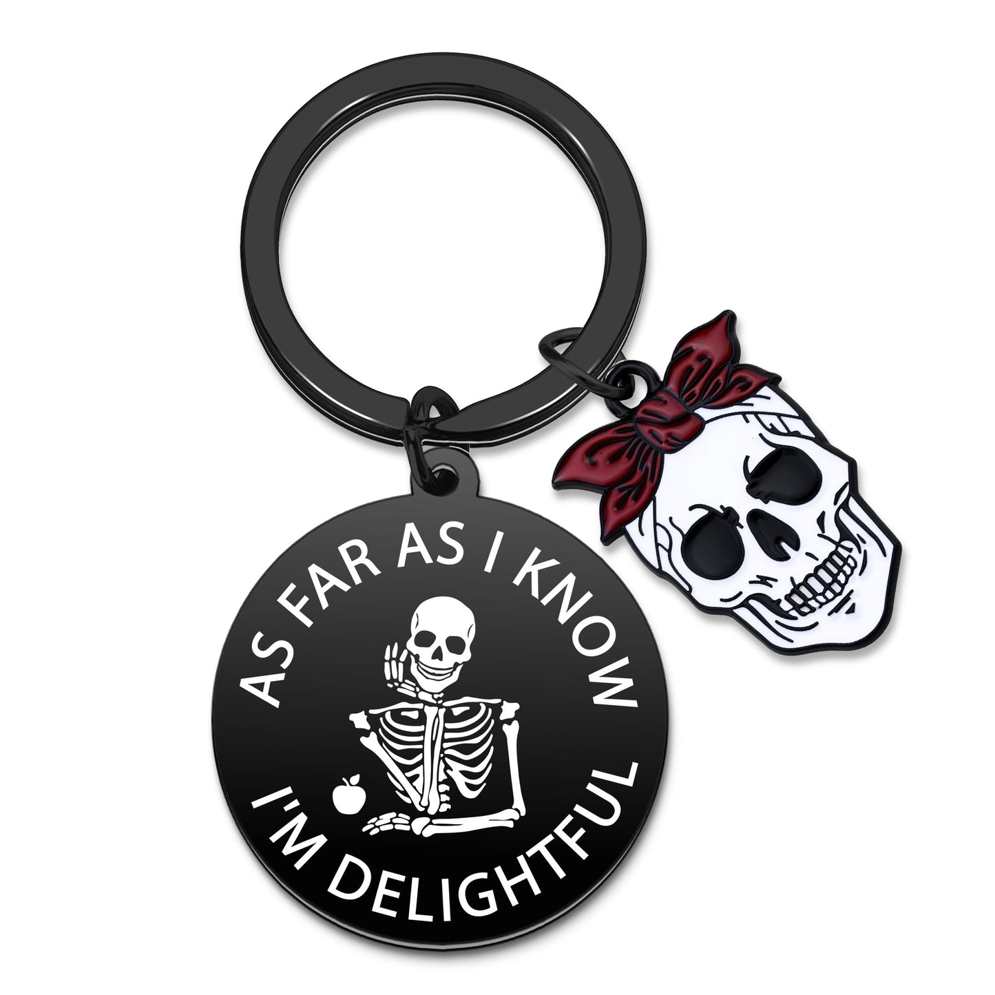 Goth Gifts for Women Gothic Keychain Skull Keychain for Teens Witchy Gifts for Women Skeleton Keychains Spooky Basket Stuffers Horror Gift for Friend Funny Halloween Keychains