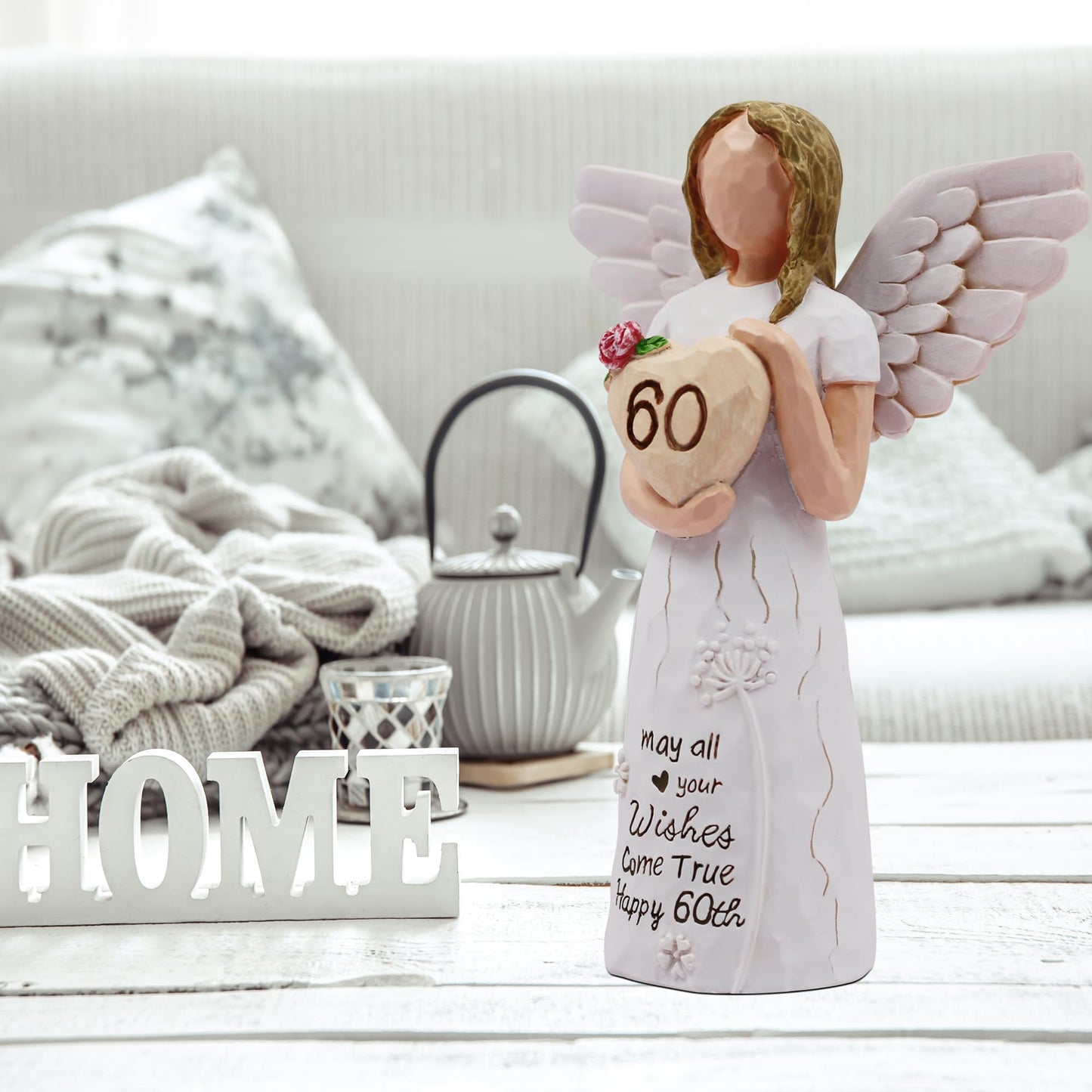 60th Birthday Gifts for Women, Gifts for 60th Birthday Women, Sculpted Hand-Painted Figurine