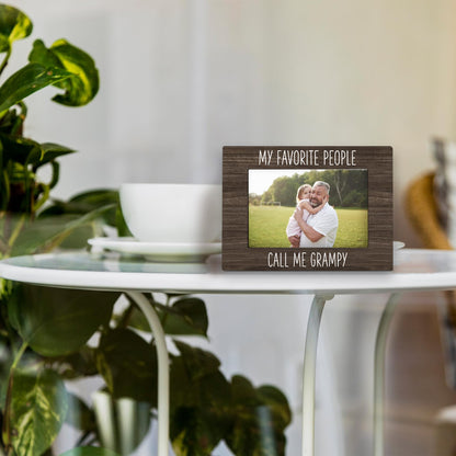Grampy 4x6 Picture Frame, Grampy Gifts, Grandpa Photo Frame, Grandkids Photo Frame, Gifts for Grampy from Grandkids, My Favorite People Call Me Grampy Picture Photo Frame for Desk Decor