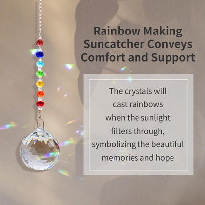 Sympathy Gifts for Loss of Loved One, Crystal Sun Catcher Rainbow Gifts, Unique Condolence Memorial for Loss of Mom Dad Dog, Ideal Grief Bereavement Miscarriage Gifts