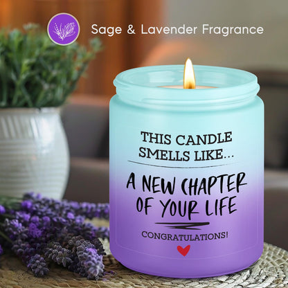 Fairy's Gift New Chapter Candle, Congratulations Gifts for Women Men, Coworker Friend, Leaving Job, New Beginnings Gifts for Women Men, Breakup, Divorce, Retired, Moving Away Congrats Presents Ideas