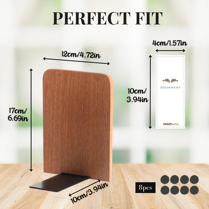 Jane Austen Gifts for Women Men, Novelty Bookends Unique, Pride and Prejudice Gifts for Book Lovers, Heavy Duty Wooden Book Ends for Shelves Decorative(1 Pair, 4.72x6.69 Inches)
