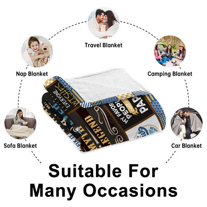 Gifts for Papaw Fathers Day Throw Blanket 60x50 Inch, Papaw Gifts from Grandkids/Grandson/Granddaughter, Papaw’s Gift for Grandpa, Best Papaw’s Birthday Gift