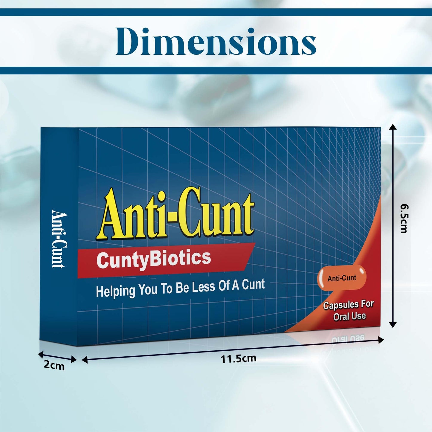 Gag Gifts for Men Funny Gifts Prank Pill Box White Elephant Christmas Yankee Swap Funny Prank Gift Birthday Gift for Dad Brother Friend Presents Empty Gift Box Fill with Candy (Anti-C*nt)