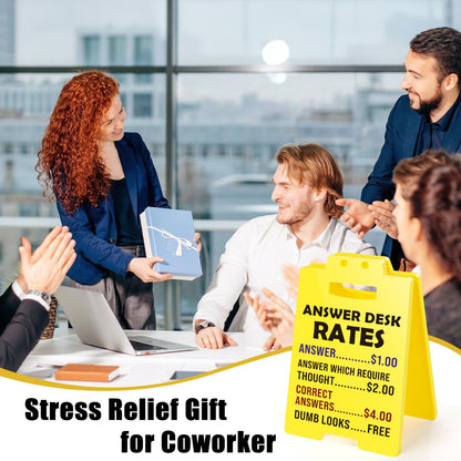 MBL Funny Gag Office Decor - Fun Gag Gifts Cubicle Accessories Supplies Desk Sign, Team Coworker Employee Boss Lady Gift for Women, Appreciation Stress Relief Gifts for Principal Teacher Secretary Men