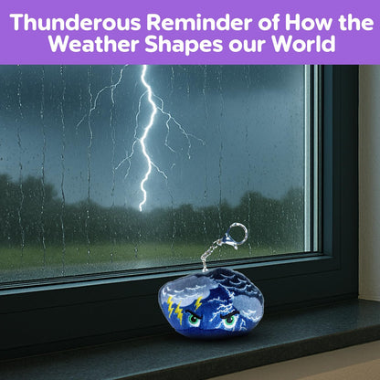 Thunderheads Plush Keychain Weather Educational Plush Bag Charm with Fact Card