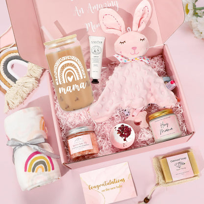 iAOVUEBY New Mom Gifts & Baby Girl Gifts, Baby Shower Gifts for Mom to Be, Pregnancy Gifts for Expecting Mom, First Time Mother's Day Gift for New Mom, Pregnancy Gifts for Women and Baby