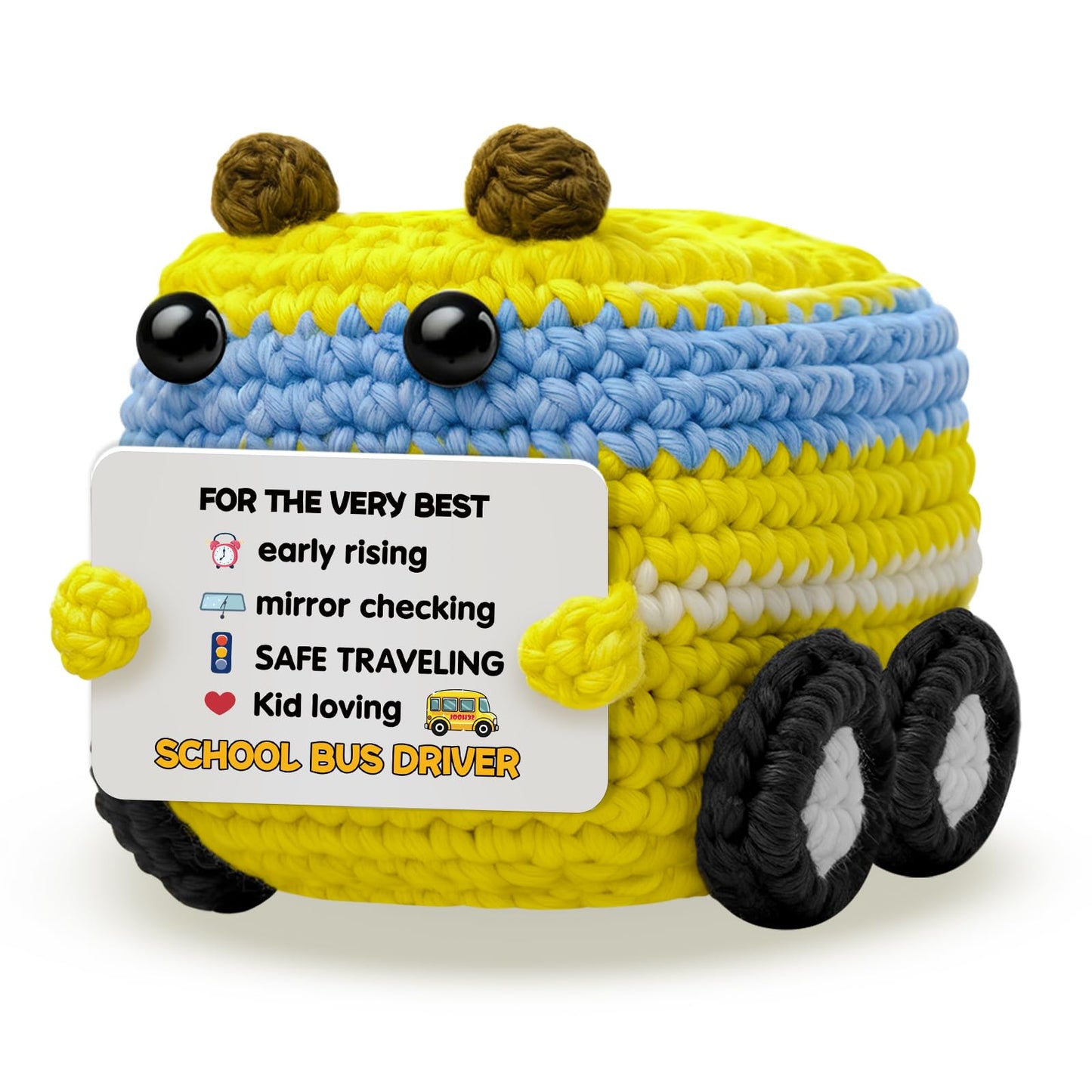 Bus Driver Appreciation Gifts for School Bus Drivers Cute Handmade Crochet School Bus Driver Gifts School Stocking Stuffers Mens Christmas Stocking