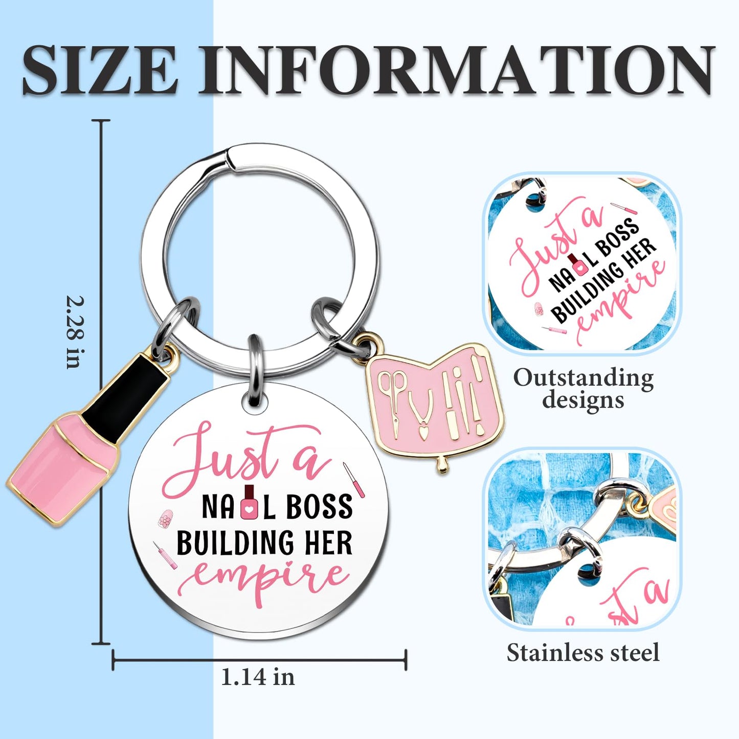 Nail Tech Gifts Manicurist Keychain Nail Accessories for Technician Nails Stuff for Techs Nails Decor Tech Must Haves for Lovers Women Essential Things for Techs Art