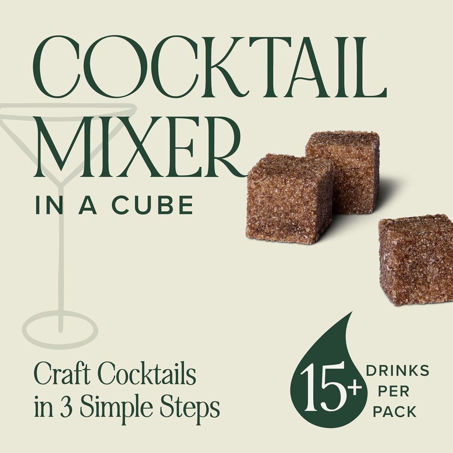 Teaspressa Luxe Mixer Cube - Cocktail Drink Mixer (30) (Espresso Martini)