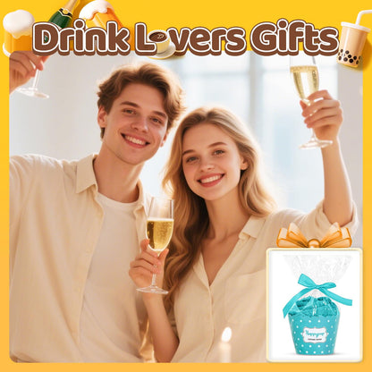 HAPPYPOP Funny Gifts for Women Men - Boba Tea Taco Gifts for Her, Bourbon Coffee Socks