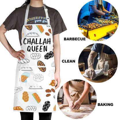 JNIAP Challah Apron Jewish Gifts Shabbat Shalom Apron Israel Gifts Challah Bread Aprons