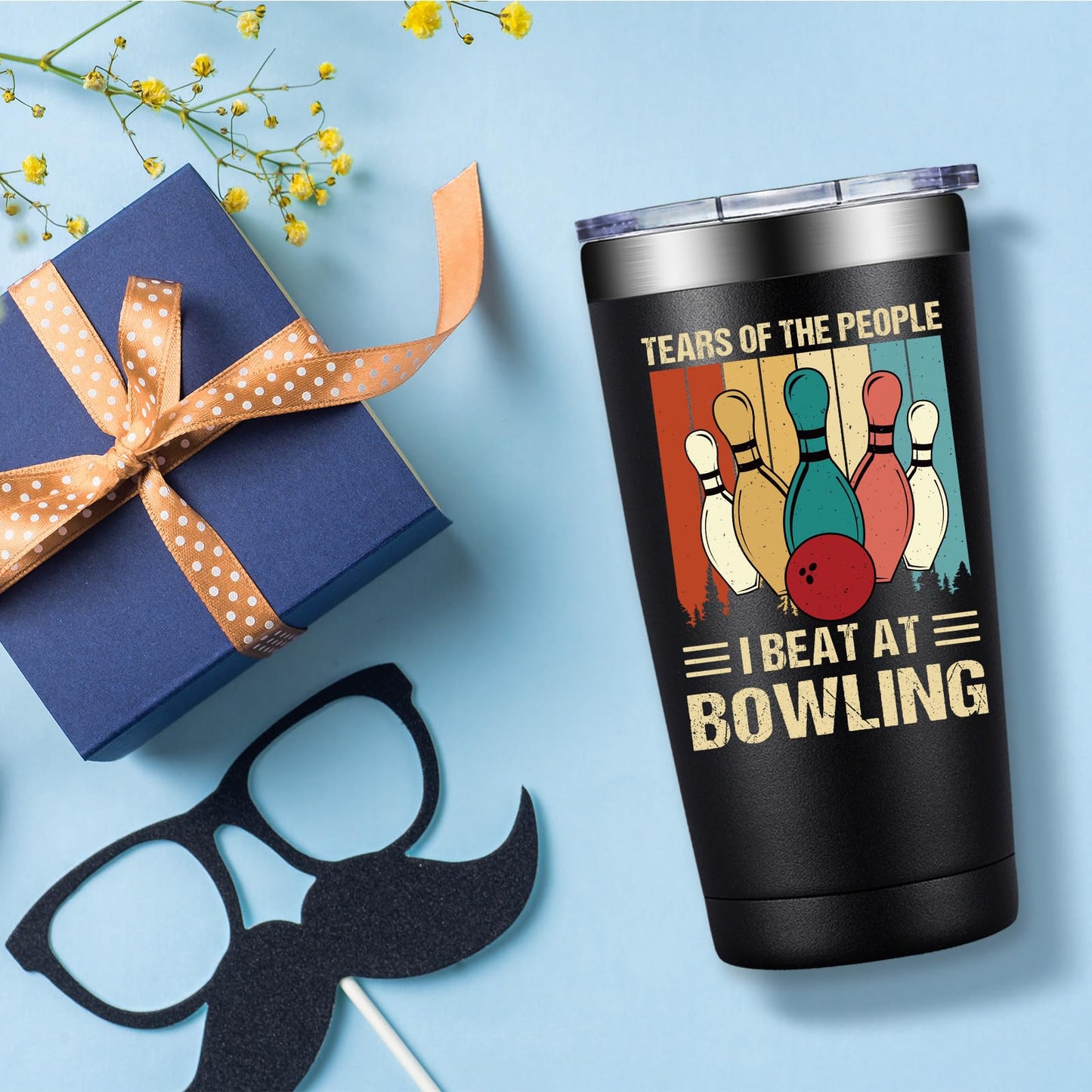 Bowling Gifts for Men, Women - Christmas Birthday Gift Ideas for Bowling Lover - Bowlings Accessories for Player Coach Dad Boyfriend - 20oz Tumbler