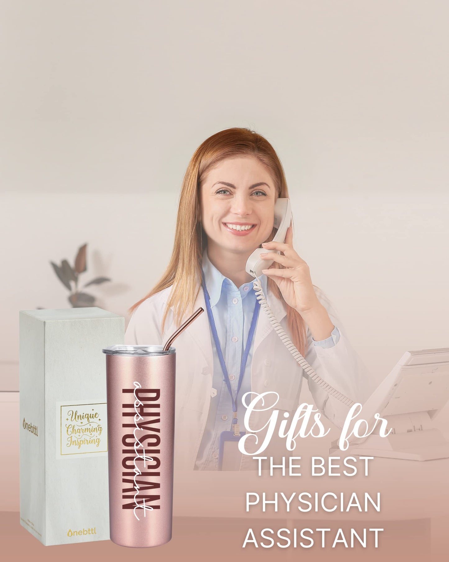 Onebttl Physician Assistant Gifts for Women, Gifts for Women on National Physician Assistant Day, Birthday and Christmas, 20oz Insulated Stainless Steel Travel Tumbler - PHYSICIAN ASSISTANT