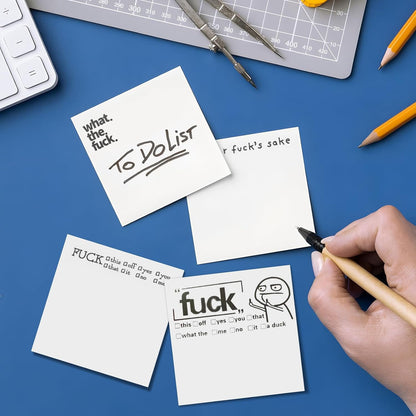 Funny Sticky Note, 4 Pieces Novelty Memo Pads Sticky Note, Funny Office Supplies, Current Mood Sticky Note Tabs, Office Desk Accessory Gifts (Style 2)