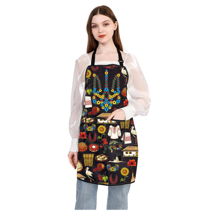 JXGZSO Ukraine Kitchen Apron Ukraine Lover Gift Ukraine Souvenir Gift Kyiv Trip Lover Gift Ukrainian Apron