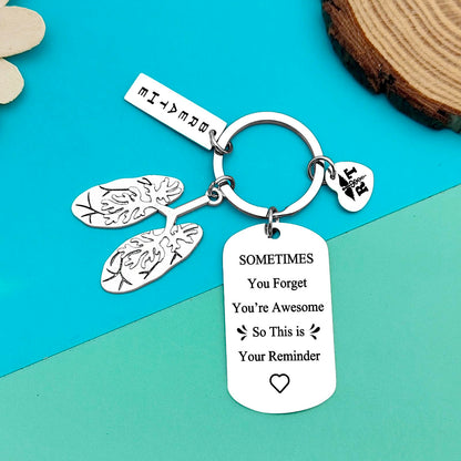 Dabihu Respiratory Therapist Gift RT Keychain Inspirational Therapist Graduation Gift Radiology Technologist Respiratory Care Week RT Therapy Gifts Coworker Encouragement Keyring