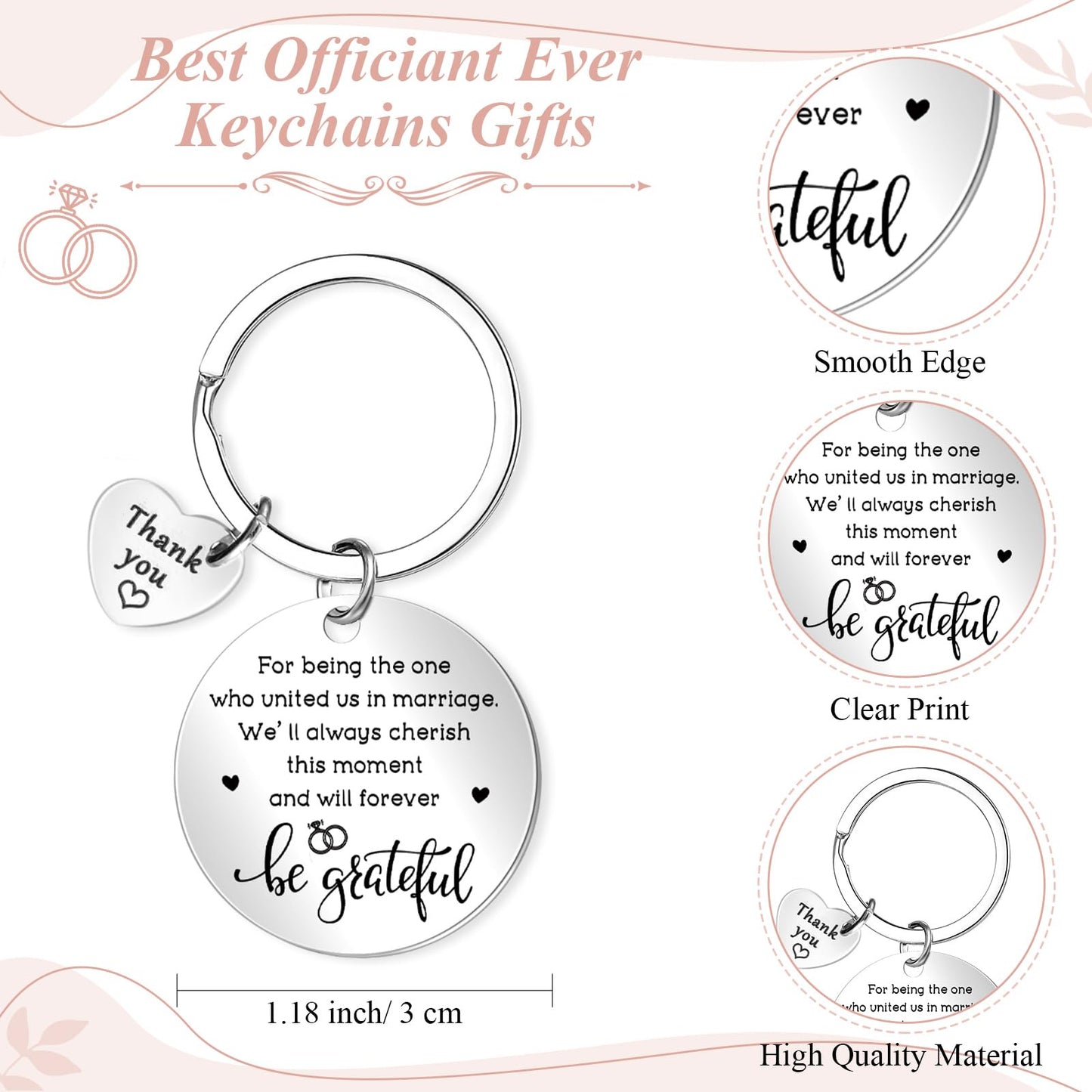 Havawish 3 Pcs Wedding Best Officiant Ever Gift Funny Officiant Proposal Gifts Include Makeup Bag, 11 oz Coffee Mug, Appreciation Keychain for Wedding Party Bridal Shower Bride Groom Thank You Present